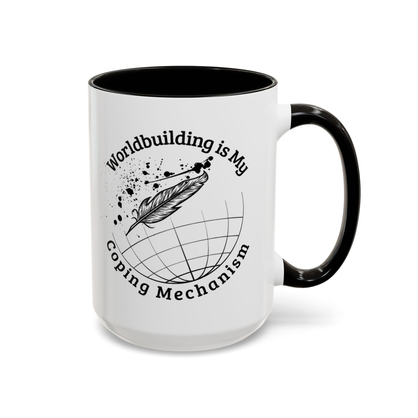 Worldbuilding is My Coping Mechanism Mug | Colorful 11oz & 15oz Coffee Cup for Writers | Perfect Gift for Creatives