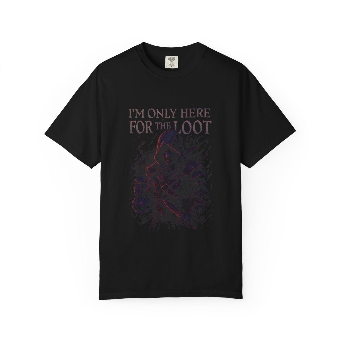 Gamer T-Shirt with 'Here for the Loot' Design
