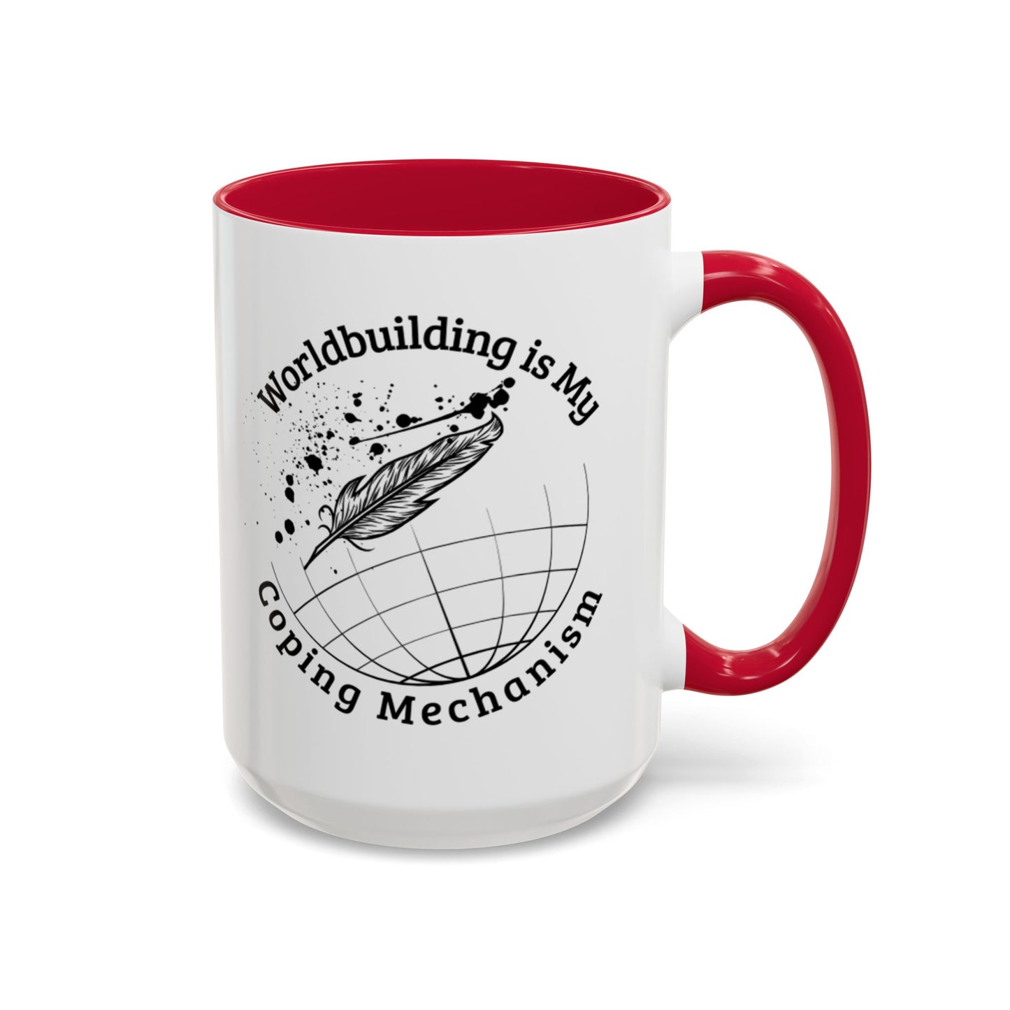 Worldbuilding is My Coping Mechanism Mug | Colorful 11oz & 15oz Coffee Cup for Writers | Perfect Gift for Creatives