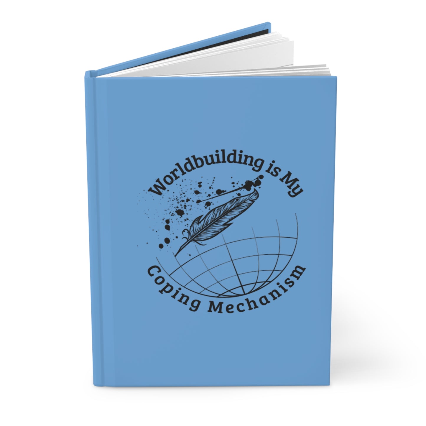 "Worldbuilding" Hardcover Journal - Blue