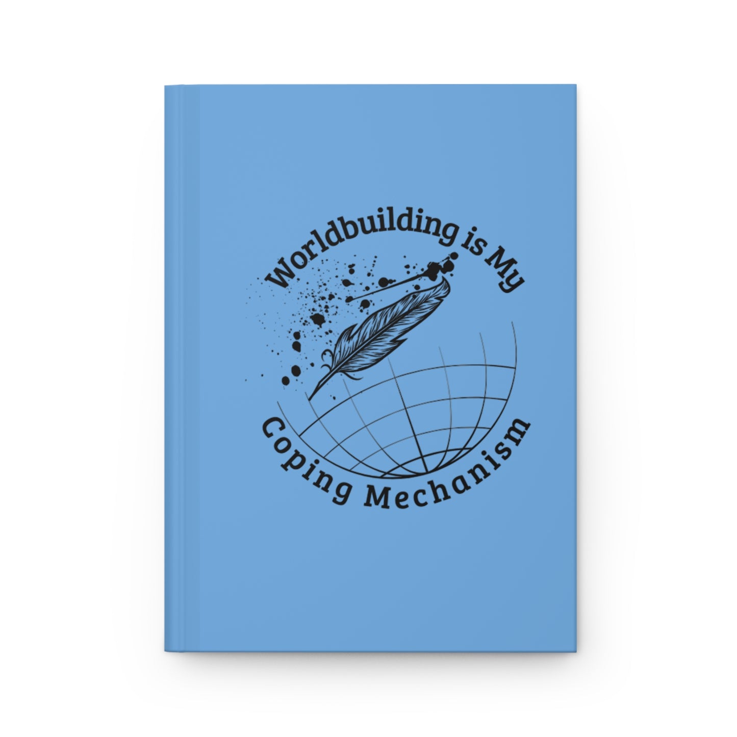 "Worldbuilding" Hardcover Journal - Blue