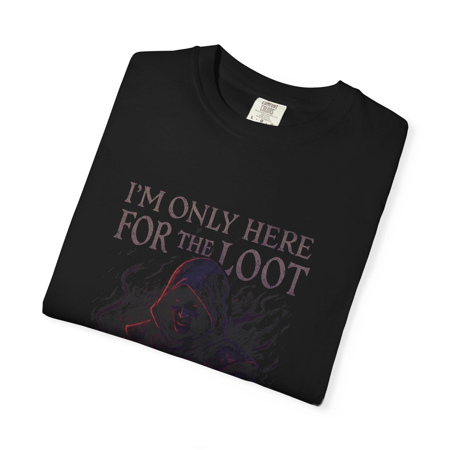 Gamer T-Shirt with 'Here for the Loot' Design