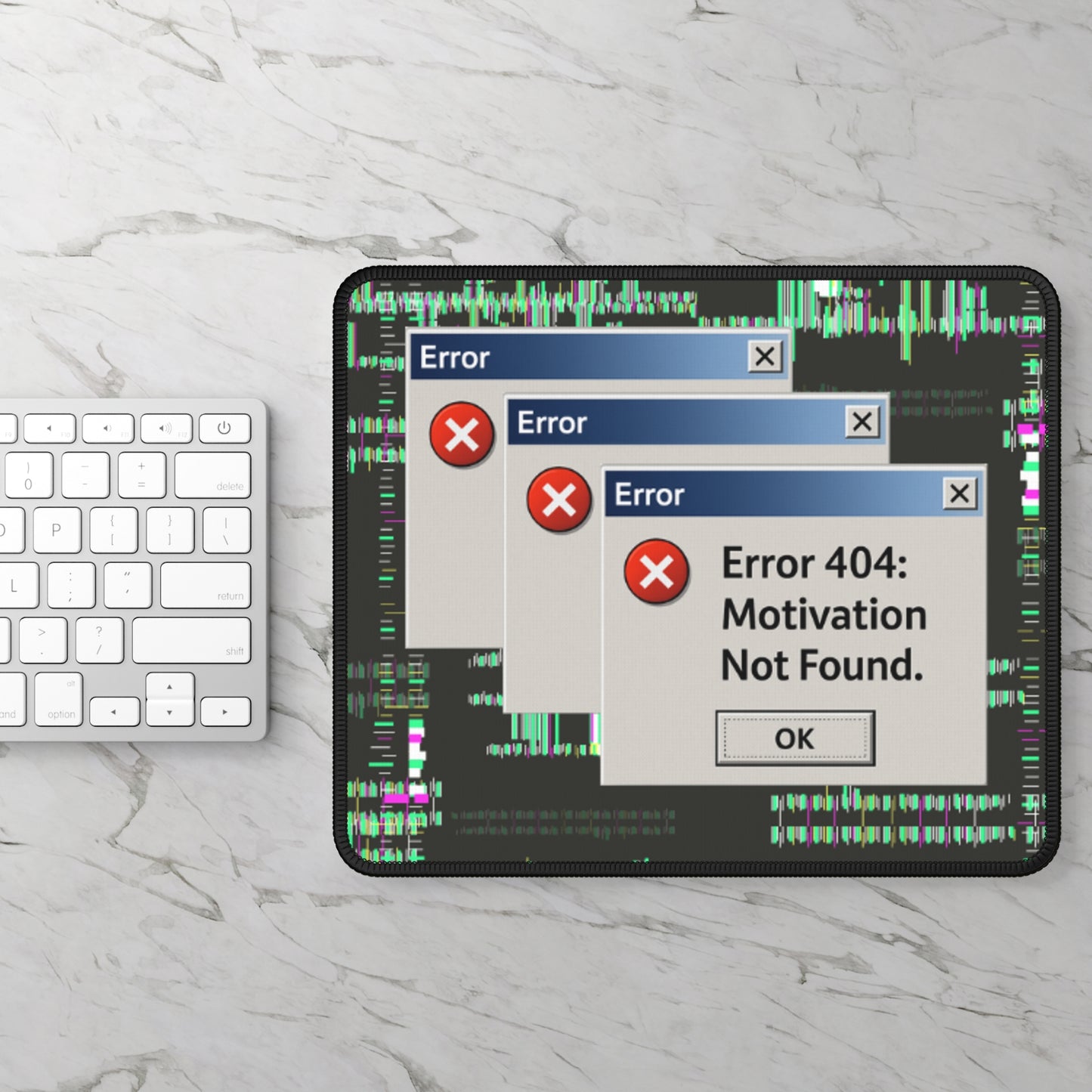 Error 404 Gaming Mouse Pad - Fun & Quirky Desk Accessory