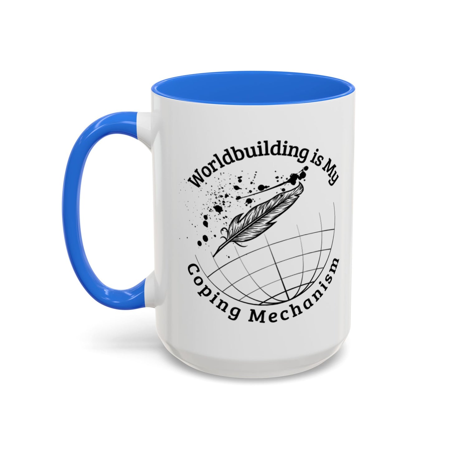 Worldbuilding is My Coping Mechanism Mug | Colorful 11oz & 15oz Coffee Cup for Writers | Perfect Gift for Creatives
