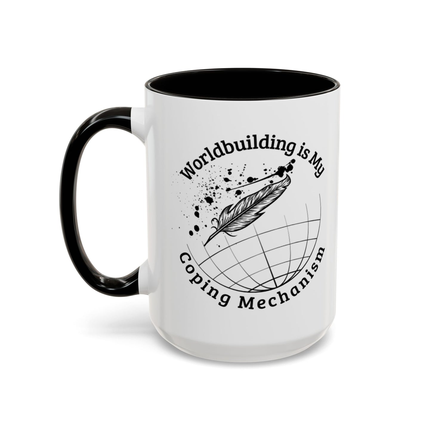 Worldbuilding is My Coping Mechanism Mug | Colorful 11oz & 15oz Coffee Cup for Writers | Perfect Gift for Creatives