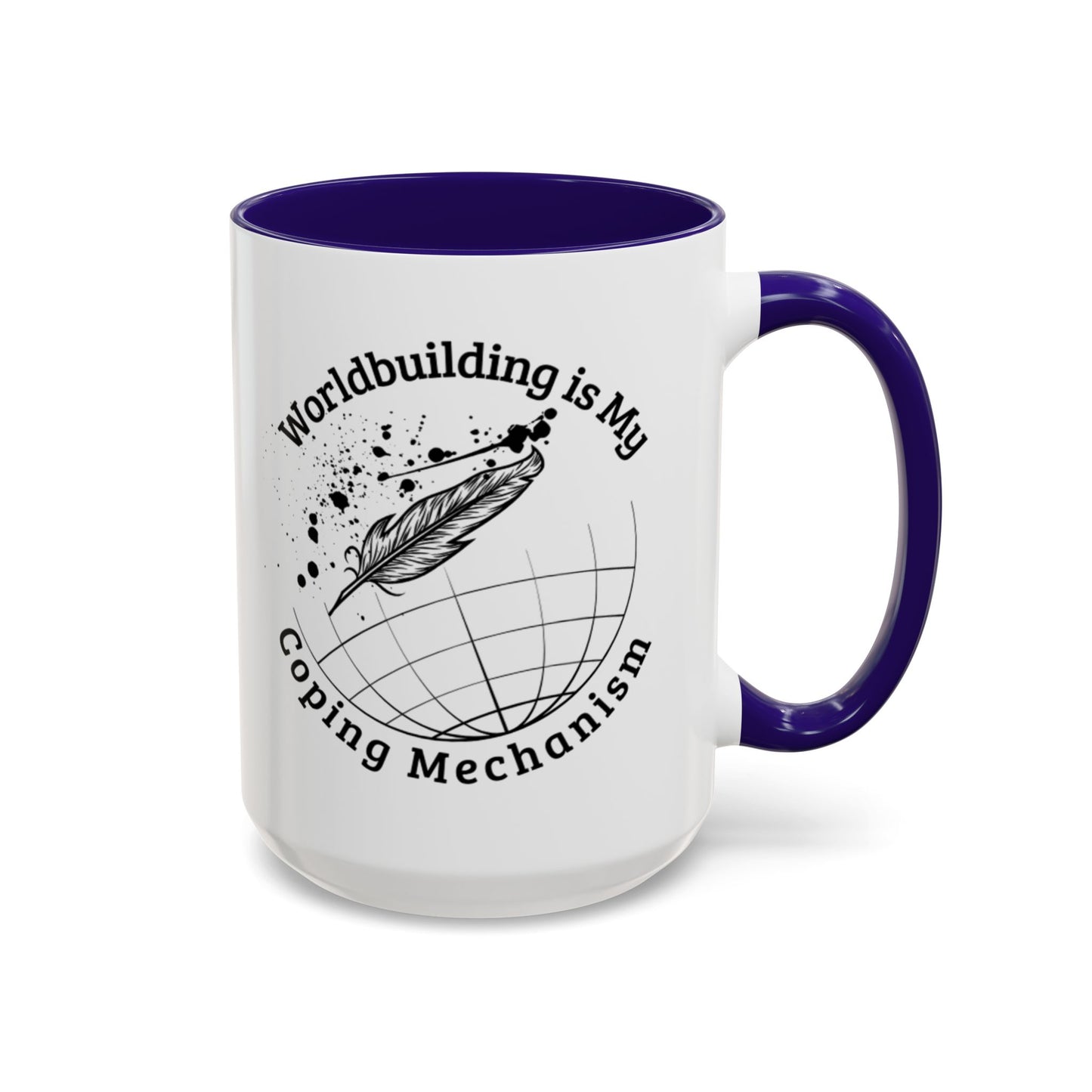 Worldbuilding is My Coping Mechanism Mug | Colorful 11oz & 15oz Coffee Cup for Writers | Perfect Gift for Creatives