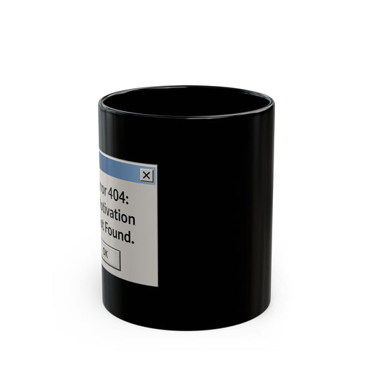 404 Error Mug - Funny Black Coffee Cup - Perfect for Tech Lovers & Gift Giving