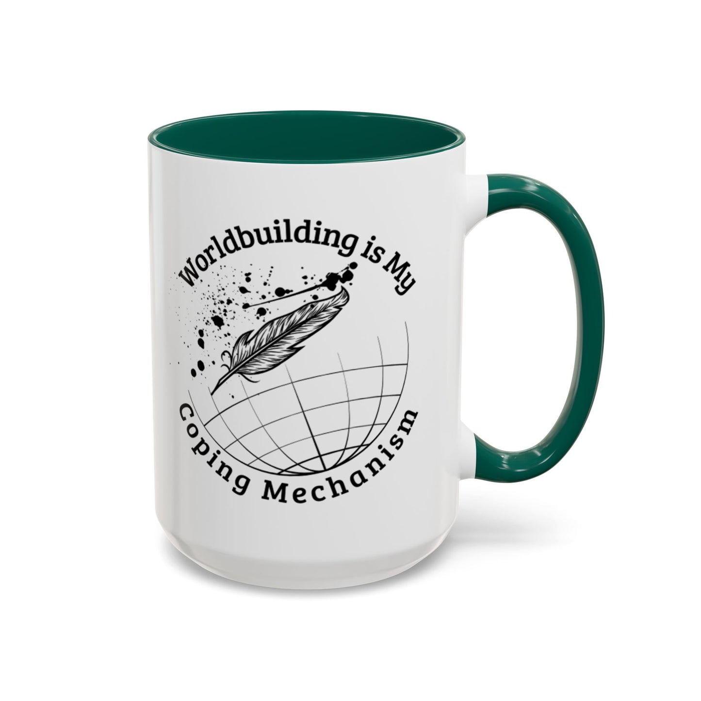 Worldbuilding is My Coping Mechanism Mug | Colorful 11oz & 15oz Coffee Cup for Writers | Perfect Gift for Creatives