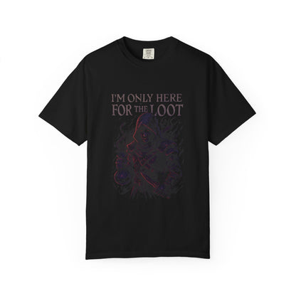 Gamer T-Shirt with 'Here for the Loot' Design