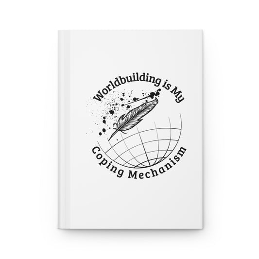 "Worldbuilding" Hardcover Journal - White