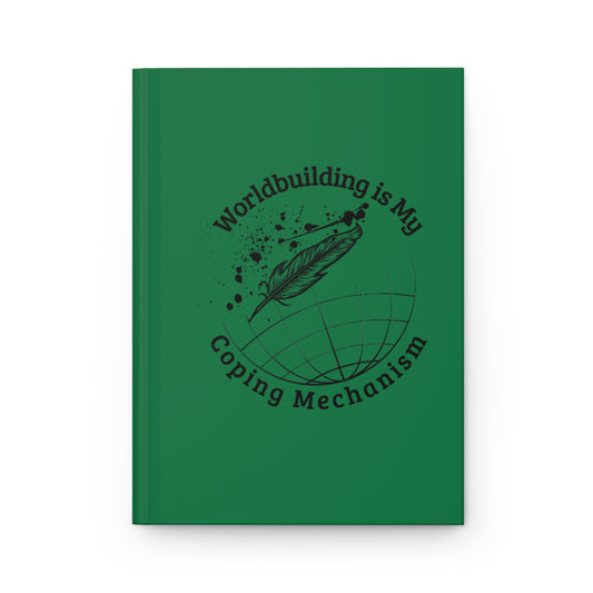 "Worldbuilding" Hardcover Journal - Green