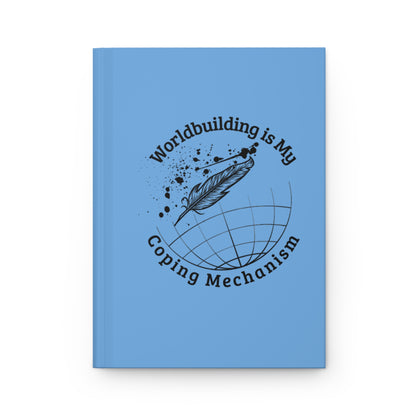 "Worldbuilding" Hardcover Journal - Blue