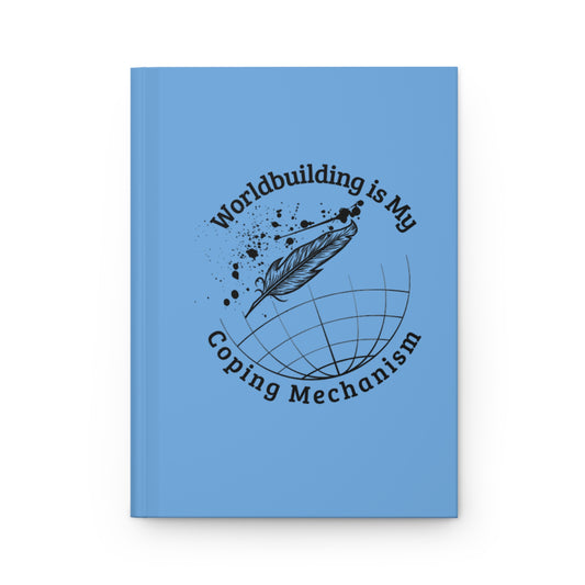 "Worldbuilding" Hardcover Journal - Blue