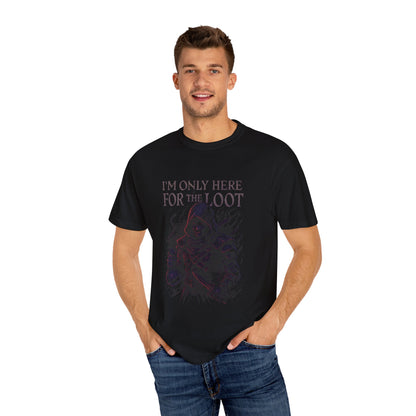 Gamer T-Shirt with 'Here for the Loot' Design