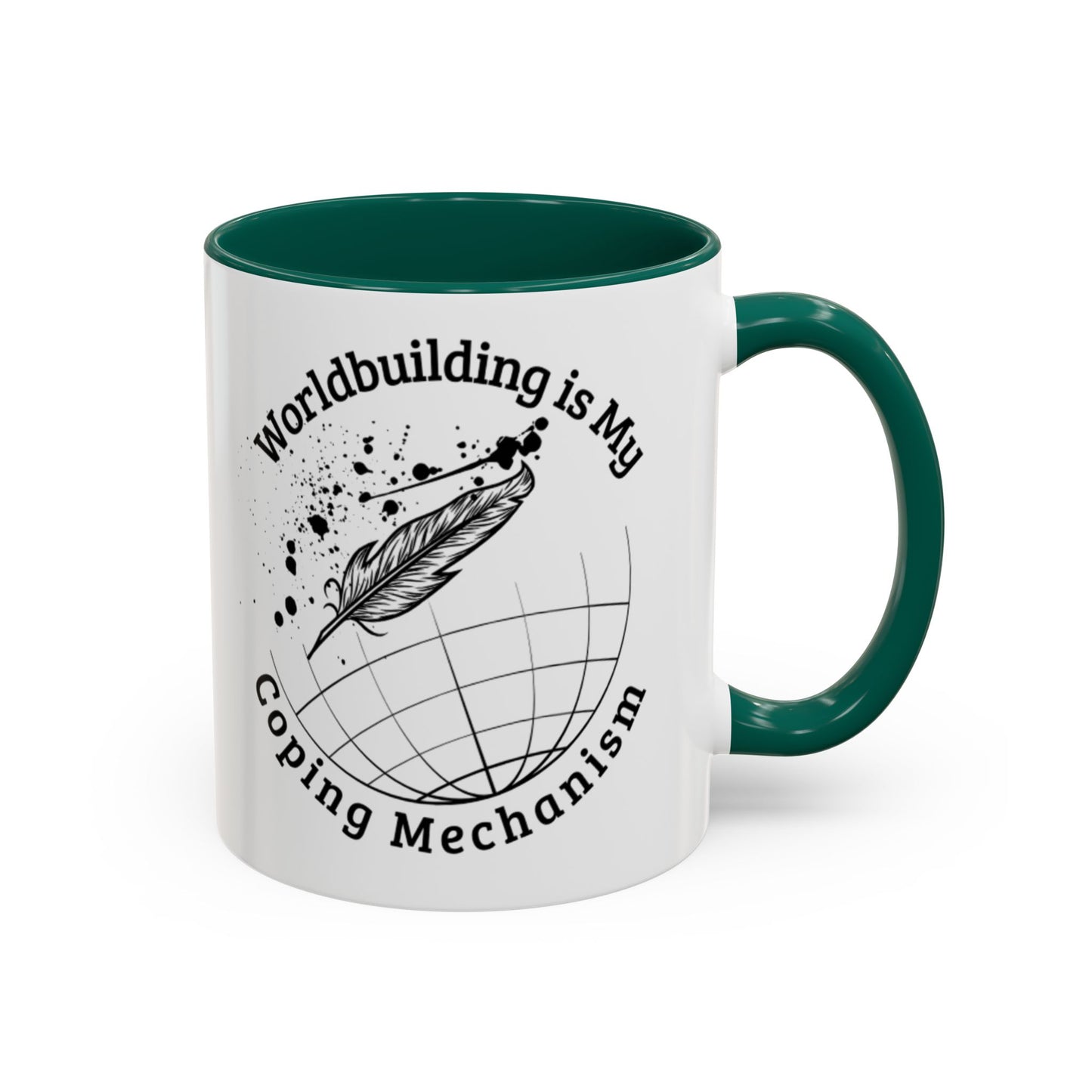 Worldbuilding is My Coping Mechanism Mug | Colorful 11oz & 15oz Coffee Cup for Writers | Perfect Gift for Creatives