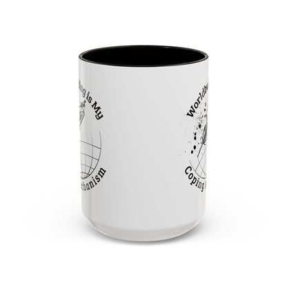 Worldbuilding is My Coping Mechanism Mug | Colorful 11oz & 15oz Coffee Cup for Writers | Perfect Gift for Creatives