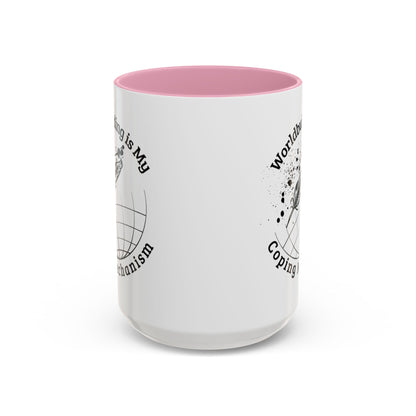 Worldbuilding is My Coping Mechanism Mug | Colorful 11oz & 15oz Coffee Cup for Writers | Perfect Gift for Creatives