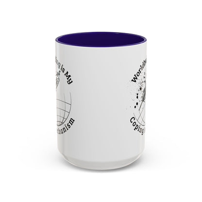 Worldbuilding is My Coping Mechanism Mug | Colorful 11oz & 15oz Coffee Cup for Writers | Perfect Gift for Creatives